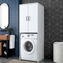 Hanah Home KD110 - 3192 Gabinete para Lavadora, Blanco, 65cm Ancho x 181.8cm Alto x 62.5cm Profundo